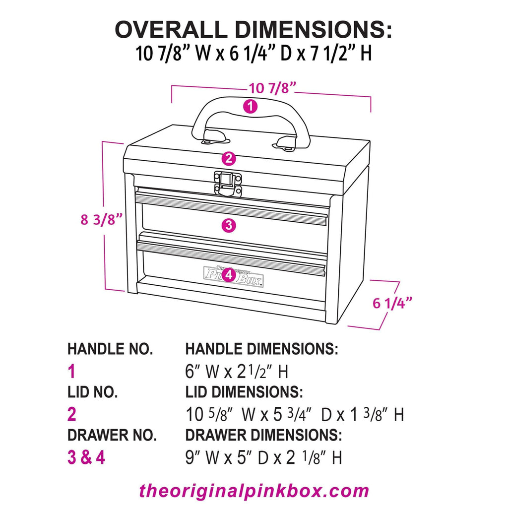11-Inch 2-Drawer Portable Toolbox