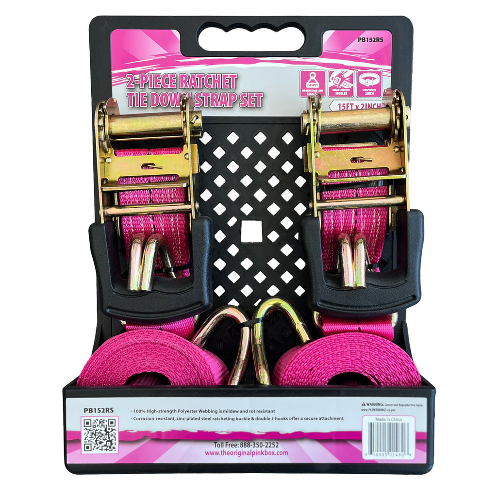 2-Piece Ratchet Tie Down Straps