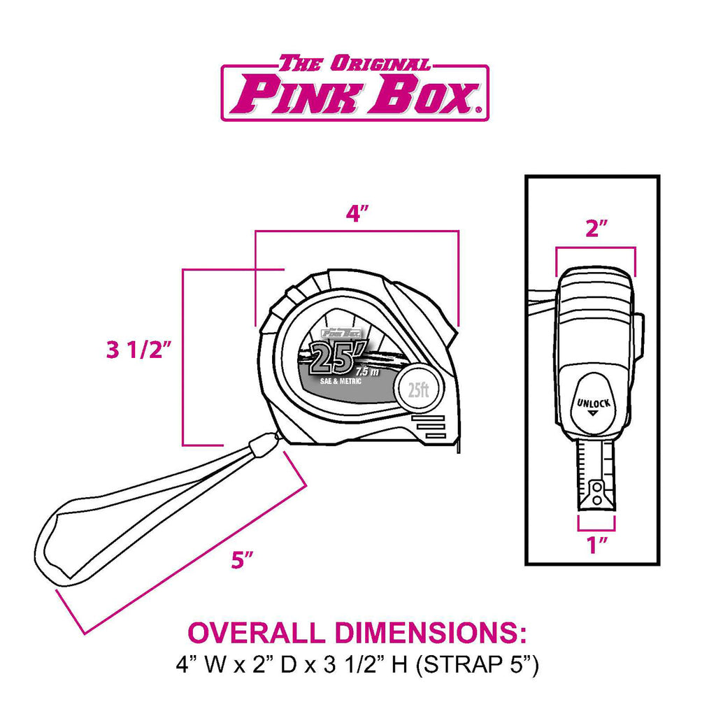 25 ft Auto Locking Tape Measure