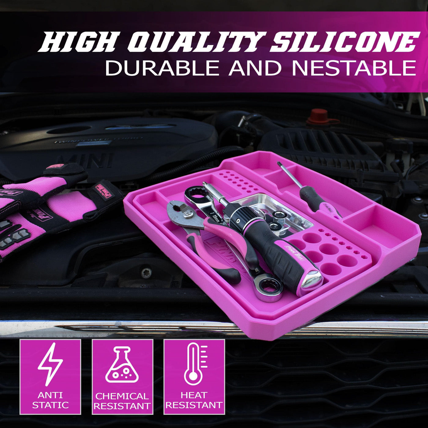 2-Piece Flexible Tool Tray Set