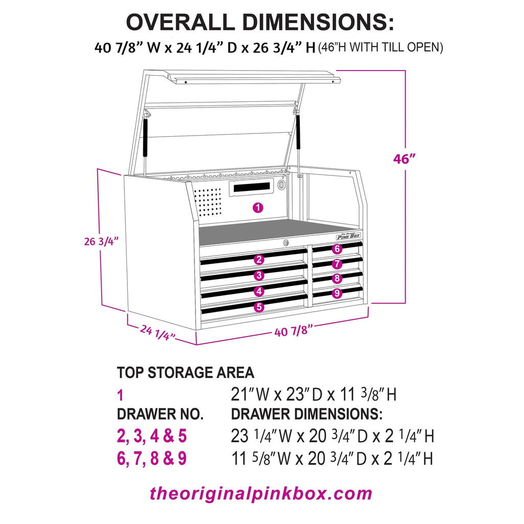 41-Inch 8-Drawer Top Chest