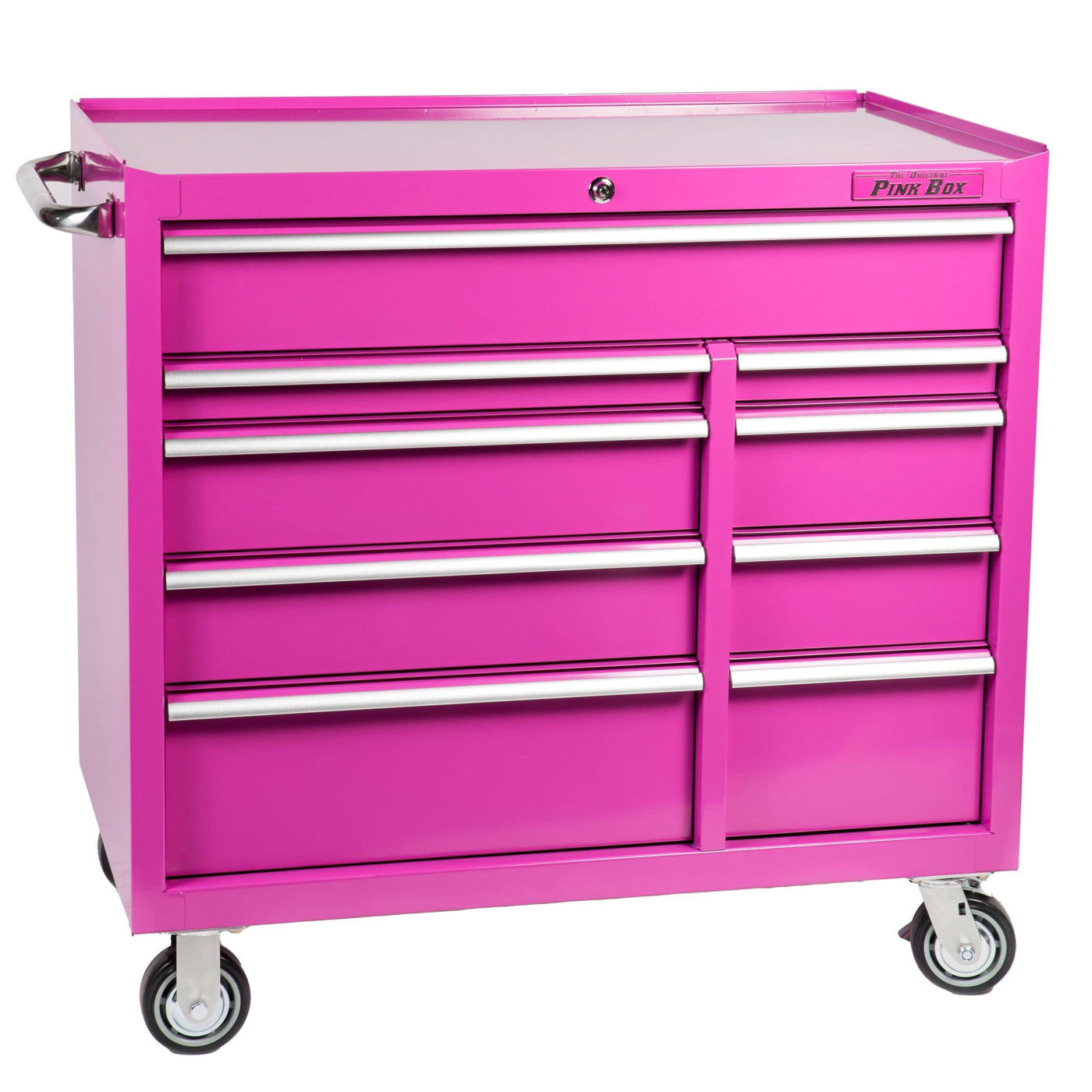 41-Inch 9-Drawer Rolling Cabinet