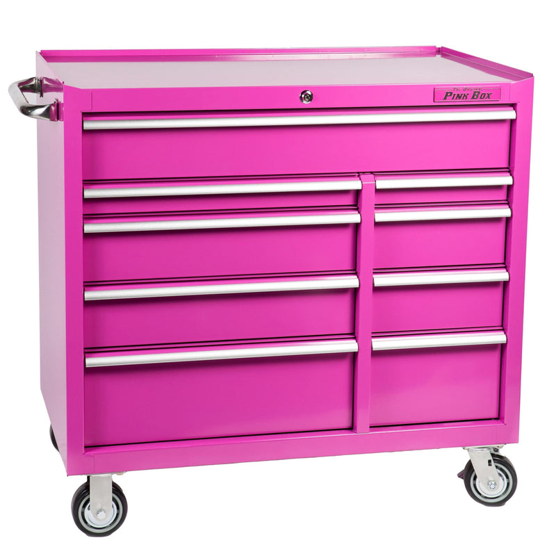 41-Inch 9-Drawer Rolling Cabinet