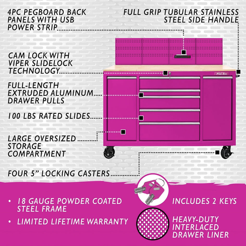 60-Inch 7-Drawer Workstation
